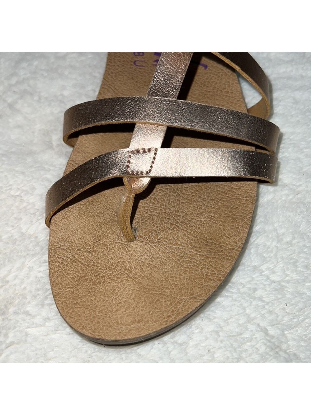 Blowfish Women’s Granola Rose Gold Strappy Ankle Buckle Strap Sandal - Sz 10 - Picture 10 of 11